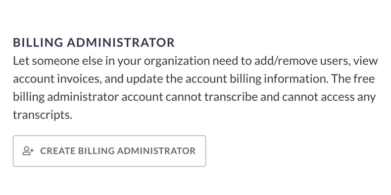 Billing administrator access