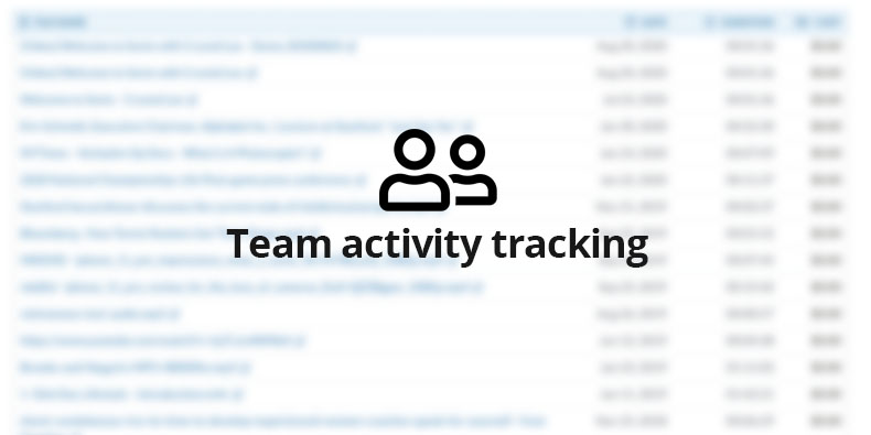 Team activity tracking