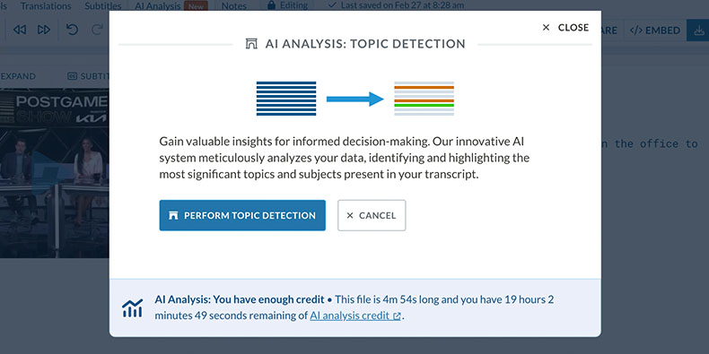 Topic detection and tagging