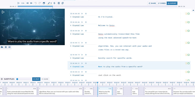 Visual timeline editor for subtitle timing
