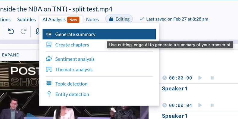 One-click AI summary generation