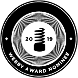 Insignia de nominado a los Webby Award 2019